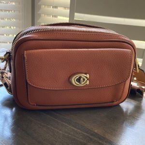 Coach pebbled camera bag